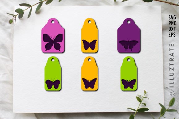Download Butterfly Gift Tags SVG Cut Files | Cute - Cute Collection