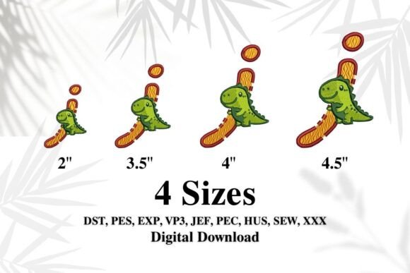 Download Cute Dinosaur Embroidery Alphabet "j" - Cute Collection