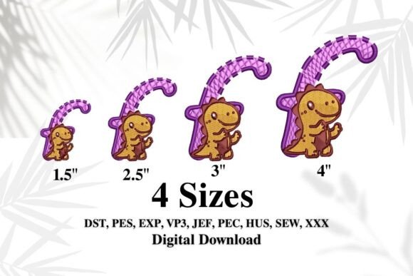 Download Cute Dinosaur Embroidery Alphabet "f" - Cute Collection