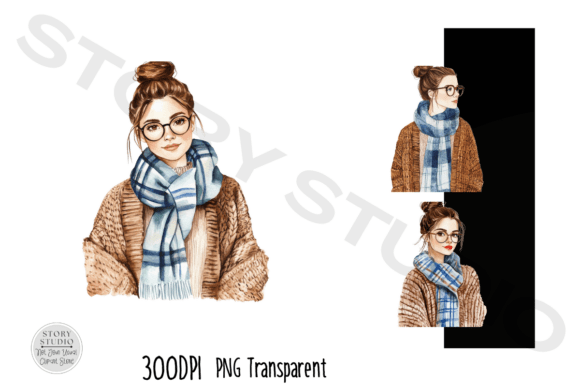 Download Cute Girl Fall Winter Clipart Style - Cute Collection