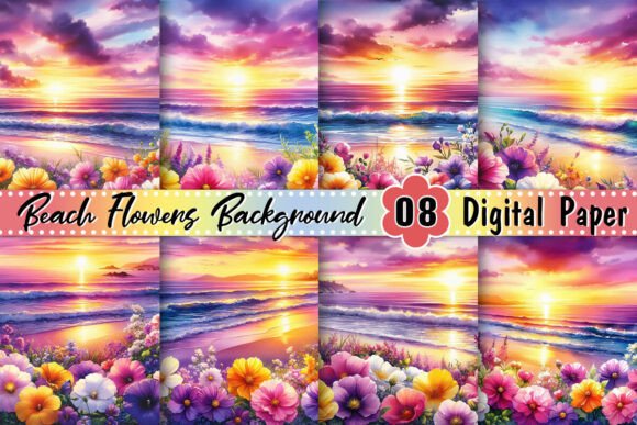 Download Beach Flowers Background - Flowers background Collection