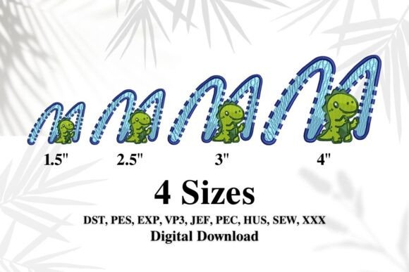Download Cute Dinosaur Embroidery Alphabet " M " - Cute Collection