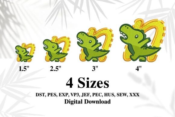 Download Cute Dinosaur Embroidery Alphabet " N " - Cute Collection