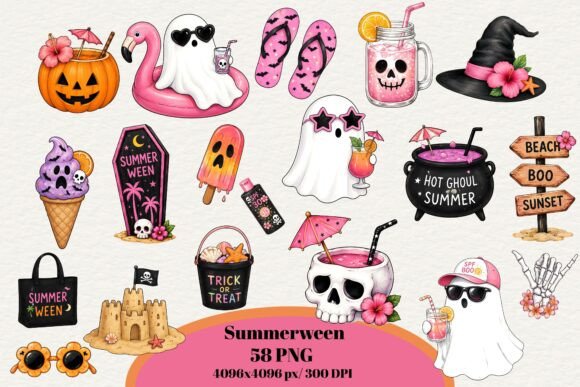 Download Summerween PNG Bundle, Cute Halloween - Cute Collection