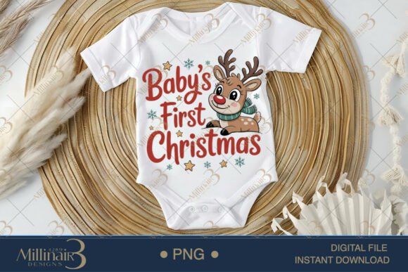Download Baby’s First Christmas PNG Cute Reindeer - Cute Collection