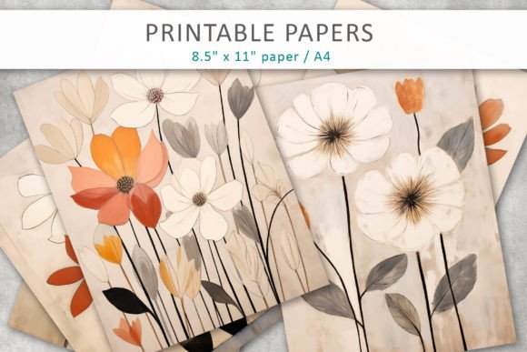 Download Flowers Illustration, Junk Journal Kit - Flowers illustration Collection