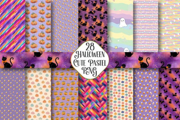 Download Cute Pastel Halloween Printable Patterns - Cute Collection