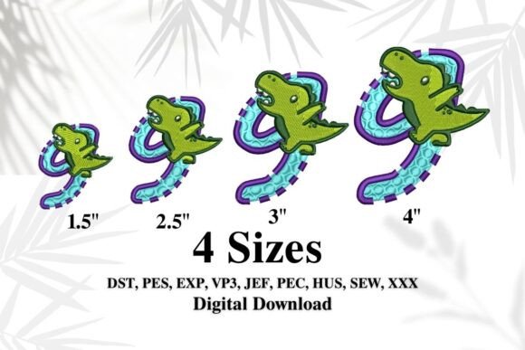 Download Cute Dinosaur Embroidery Alphabet "g" - Cute Collection