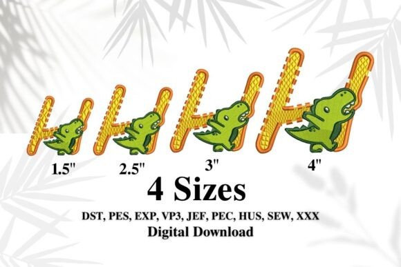 Download Cute Dinosaur Embroidery Alphabet "H" - Cute Collection