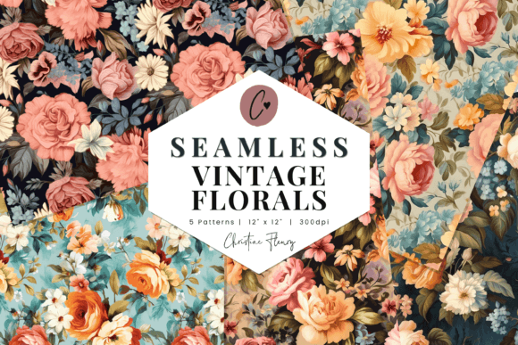 Download Vintage Floral Patterns Mini Pack - Floral pattern Collection